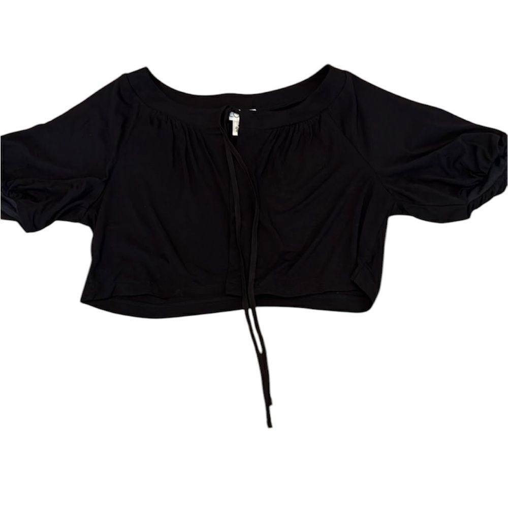 NWT Ann Taylor Loft size M tie front cropped puffy sleeve jacket